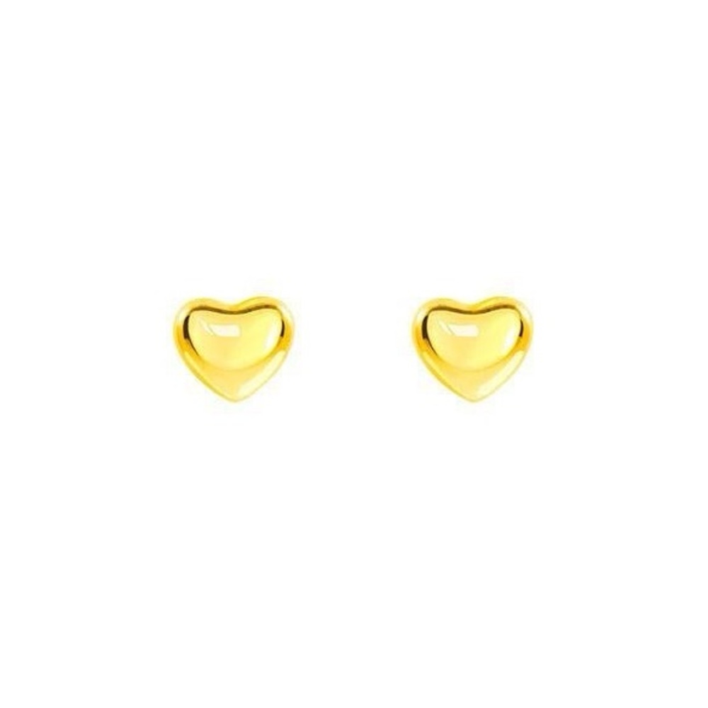 Full Heart Stud Earrings Stainless Steel